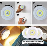 Pack of 3 Wireless LED Tap Lights with Remote Control – Cabinet, Closet & Room Lighting