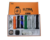 Y80 Ultra 8-in-1 smart watch set with 49mm jelly case and multiple colorful interchangeable straps